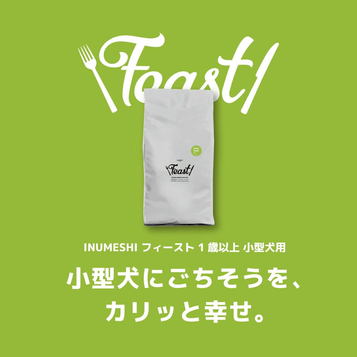 INUMESHI　フィースト　1歳以上　小型犬用　15kg　ブリーダーパック