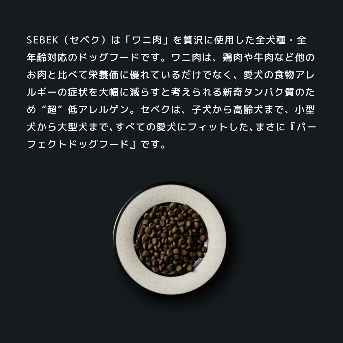 INUMESHI　SEBEK（セベク） ワニ肉ドッグフード　100g