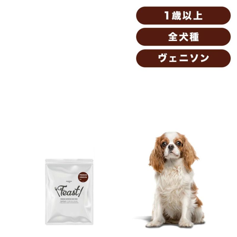 INUMESHI　フィースト　プレミアム　ヴェニソン　成犬用　全犬種用　1歳以上　200g（100g×2袋）　おためしパック　穀物不使用 （グレインフリー）